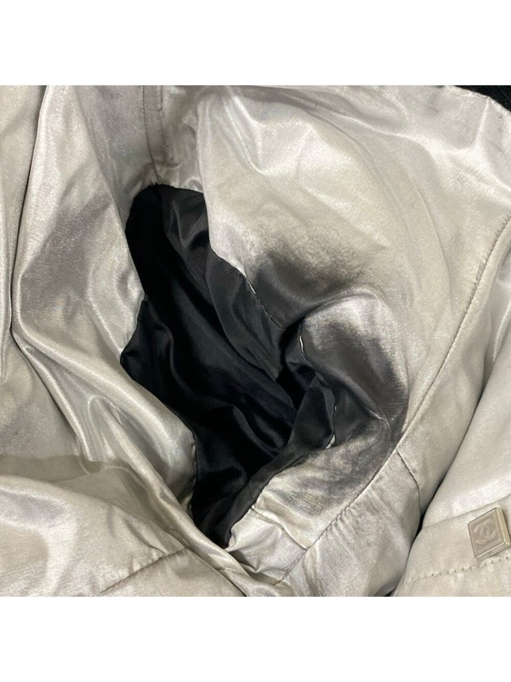 Chanel Jacket 38 M Black Long Sleeve Corduroy Identification Sports Line Winter - Picture 8 of 12
